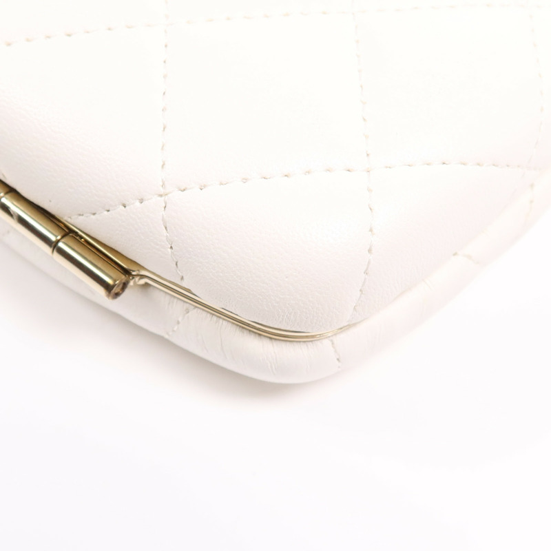 CHANEL 牛皮皮革Chain Shoulder Bag金扣鏈帶肩背袋-7