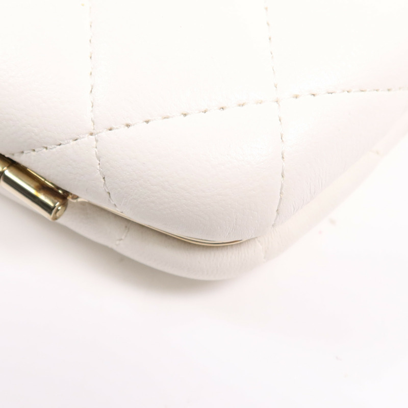 CHANEL 牛皮皮革Chain Shoulder Bag金扣鏈帶肩背袋-9