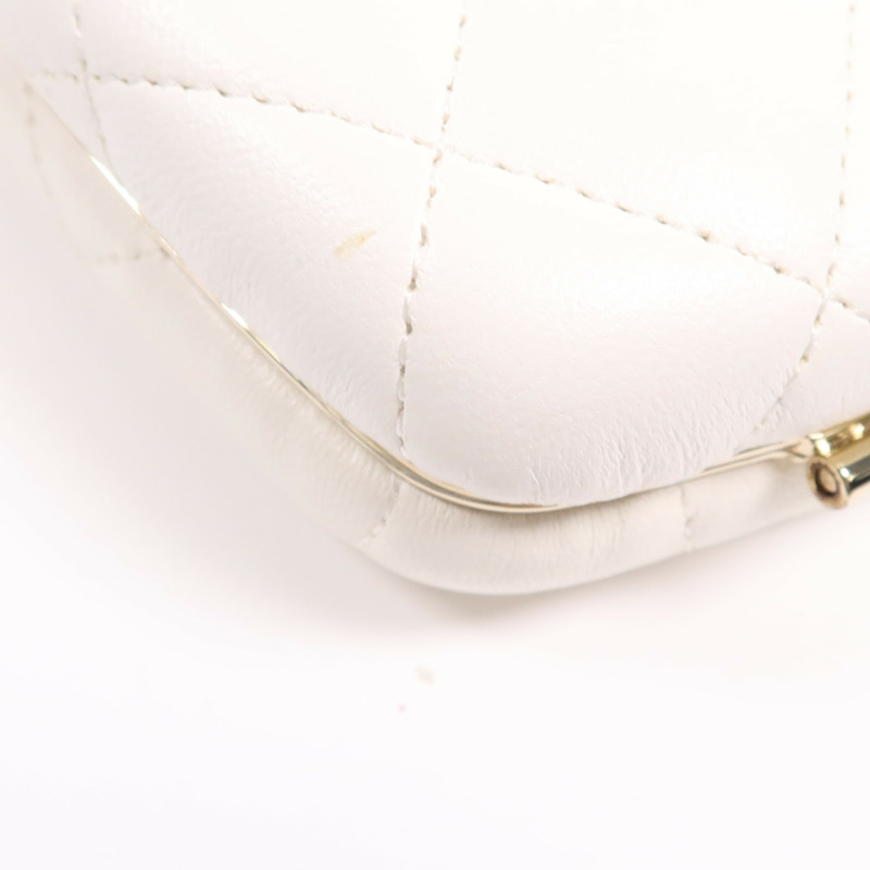 CHANEL 牛皮皮革Chain Shoulder Bag金扣鏈帶肩背袋-10