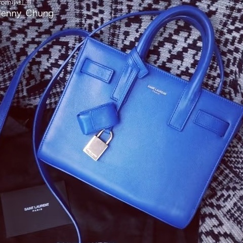 💗香緹國際精品💗 YSL 聖羅蘭 風琴公事包 寶藍色