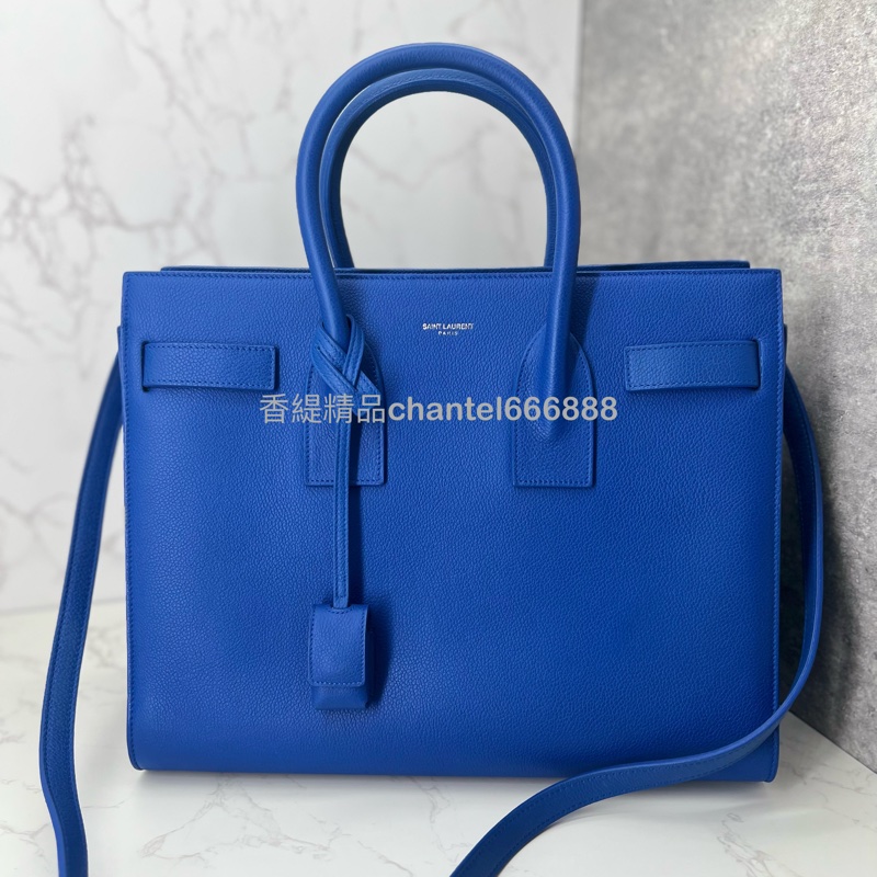 💗香緹國際精品💗 YSL 聖羅蘭 風琴公事包 寶藍色-1