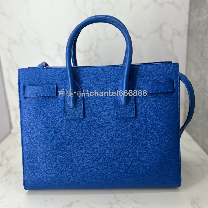 💗香緹國際精品💗 YSL 聖羅蘭 風琴公事包 寶藍色-6