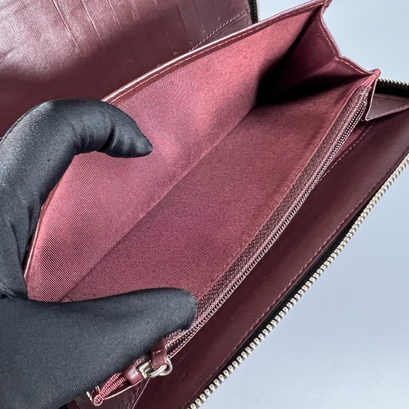 CHANEL 菱格紋ㄇ拉萬用夾 黑 15開-5