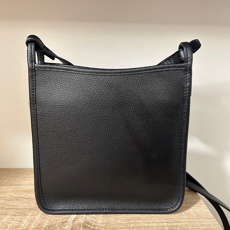Longchamp 黑牛皮 Lefoul lonne 斜背包-4