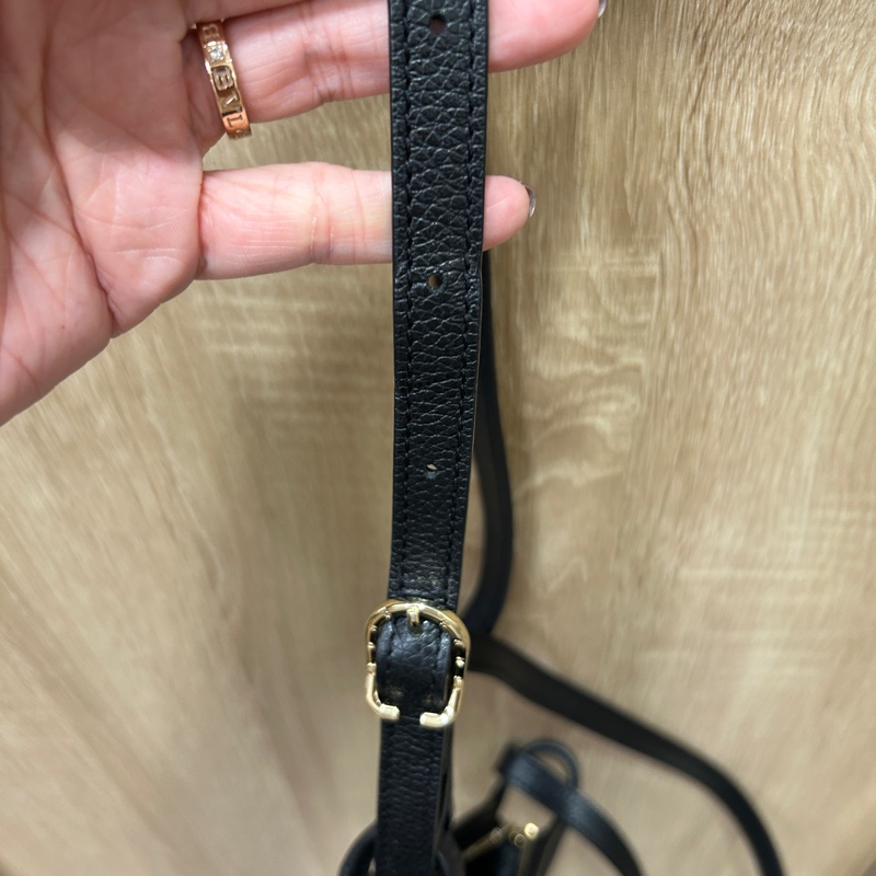 Longchamp 黑牛皮 Lefoul lonne 斜背包-8