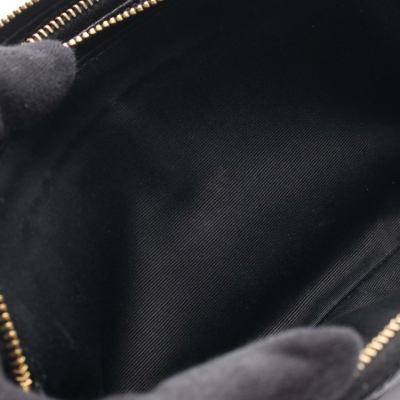 SAINT LAURENT PARIS BECKY 鏈條斜背包 608941 黑色皮革 二手-5