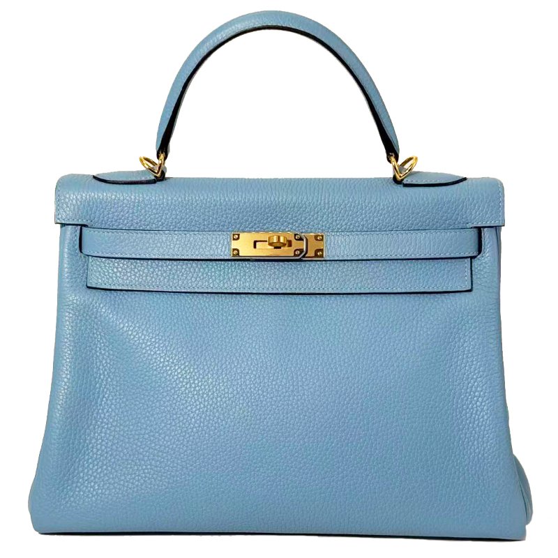 [3936]愛馬仕 Hermes KELLY32 糖果藍手提包 -0