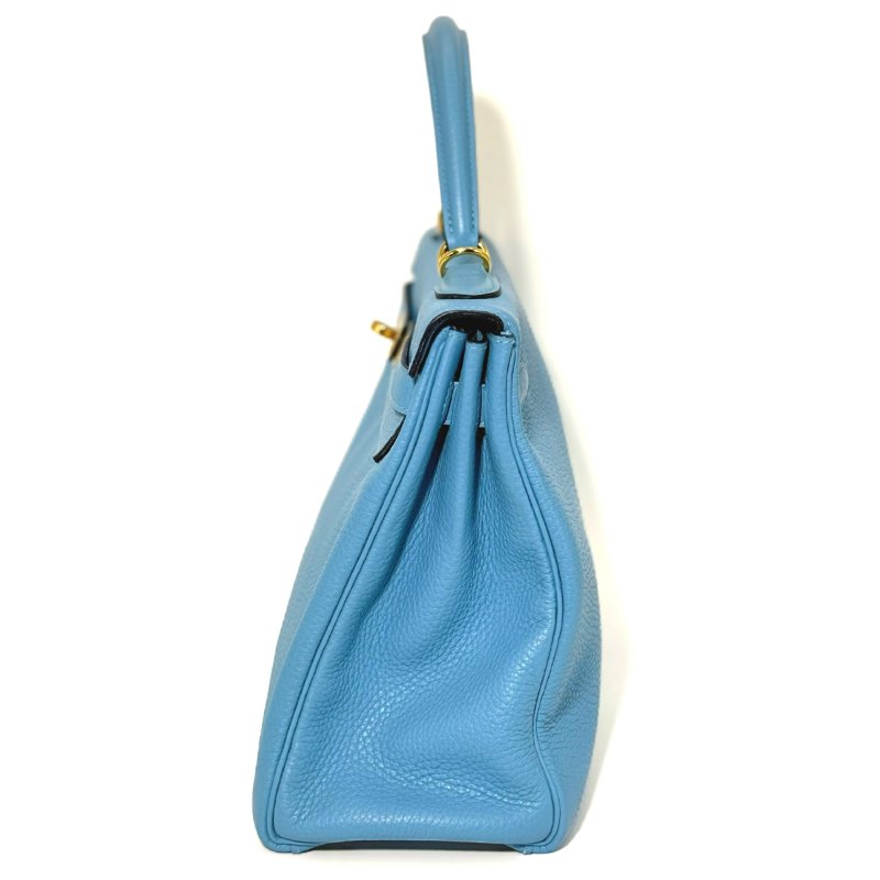 [3936]愛馬仕 Hermes KELLY32 糖果藍手提包 -3