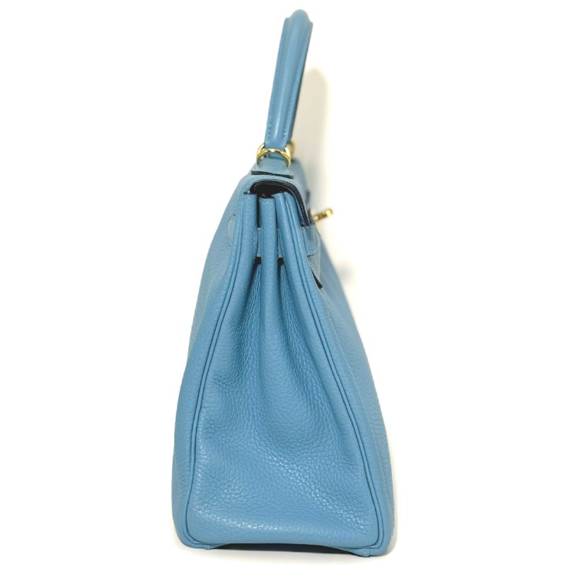 [3936]愛馬仕 Hermes KELLY32 糖果藍手提包 -4