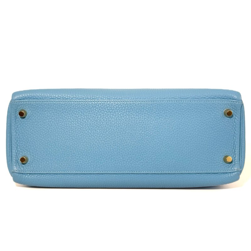 [3936]愛馬仕 Hermes KELLY32 糖果藍手提包 -5