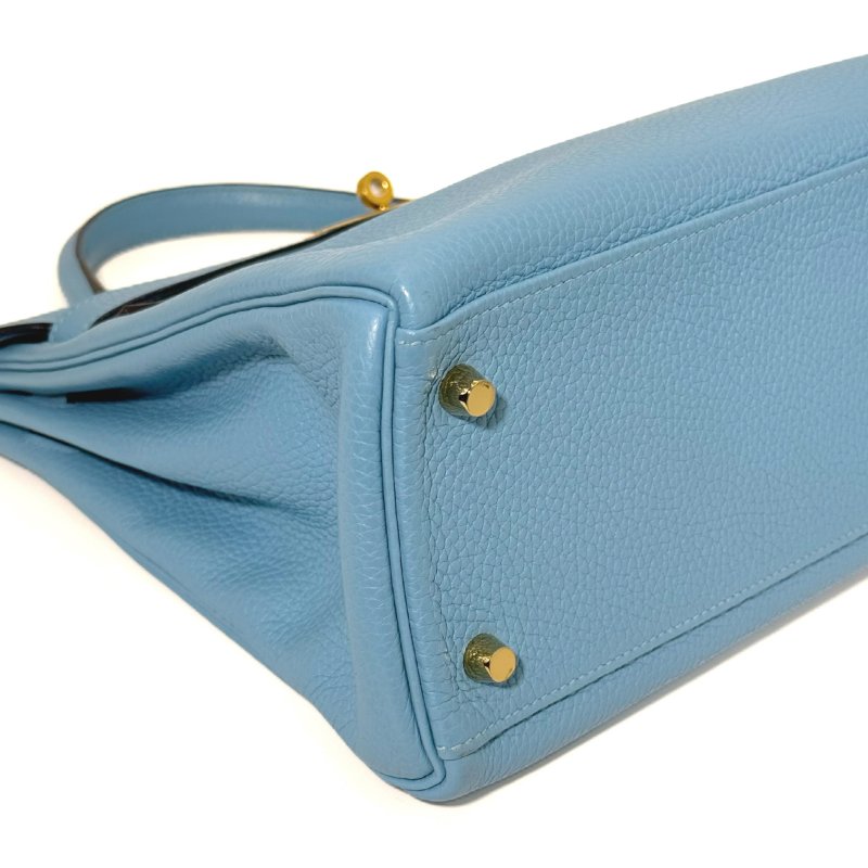 [3936]愛馬仕 Hermes KELLY32 糖果藍手提包 -6