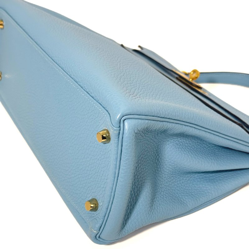 [3936]愛馬仕 Hermes KELLY32 糖果藍手提包 -7