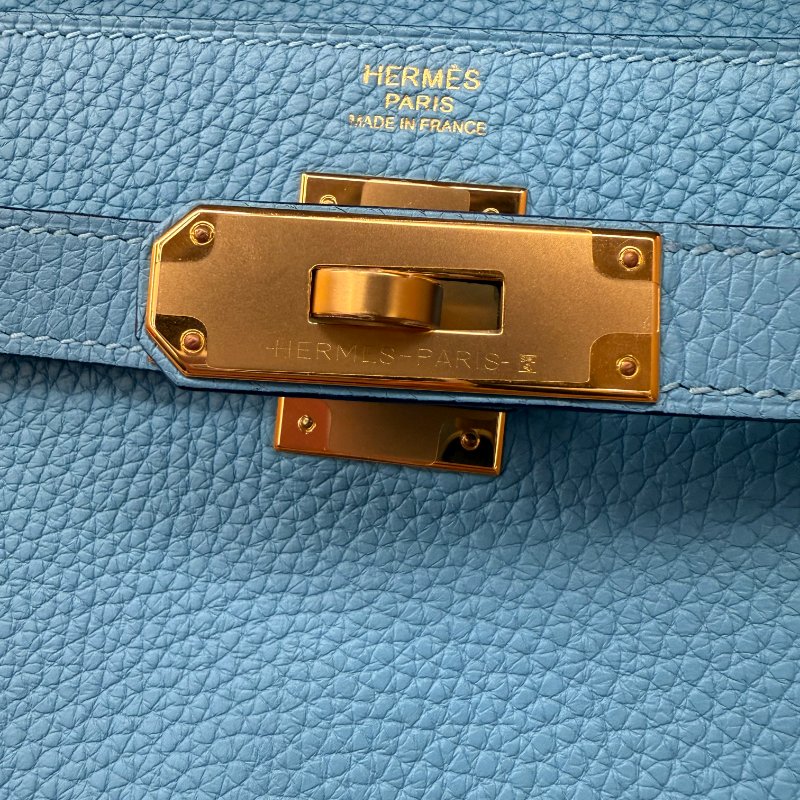 [3936]愛馬仕 Hermes KELLY32 糖果藍手提包 -11