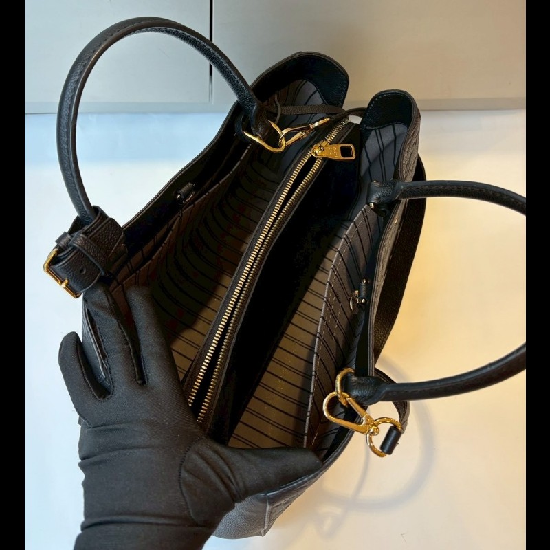 LV 黑皮壓紋兩用大包 蒙恬包-23