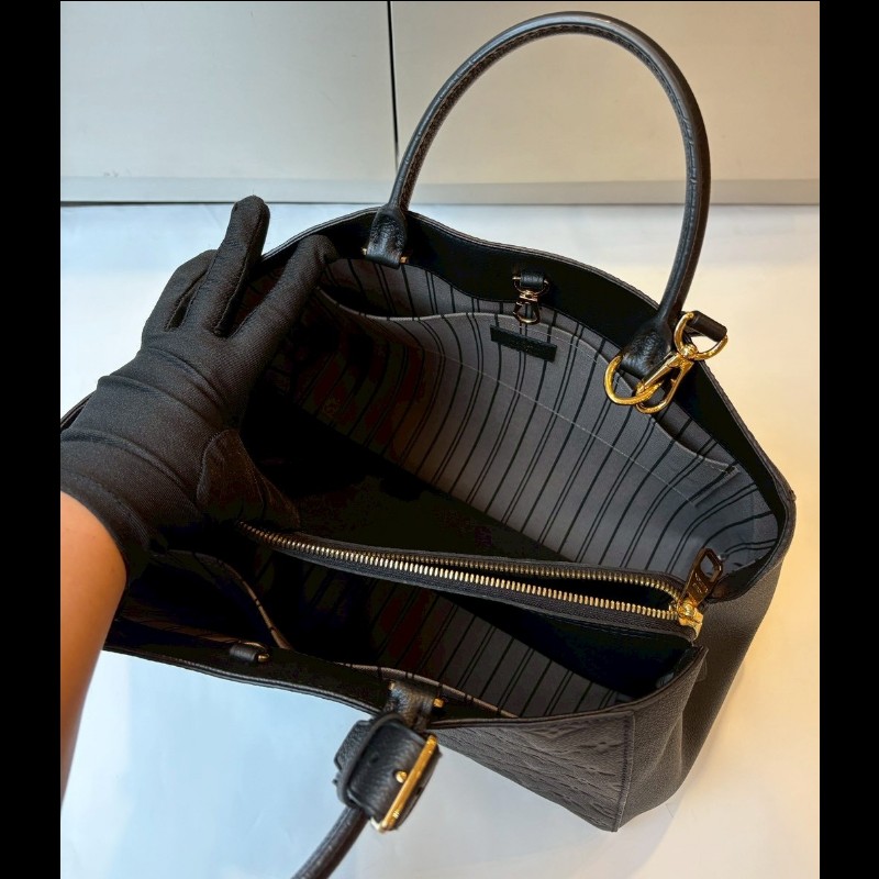 LV 黑皮壓紋兩用大包 蒙恬包-27
