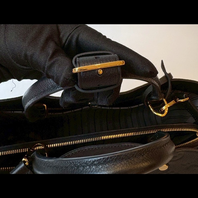 LV 黑皮壓紋兩用大包 蒙恬包-31