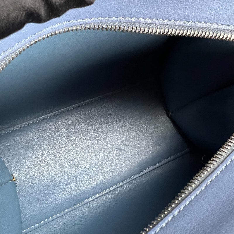 FENDI 淺藍皮革手提肩背包-5