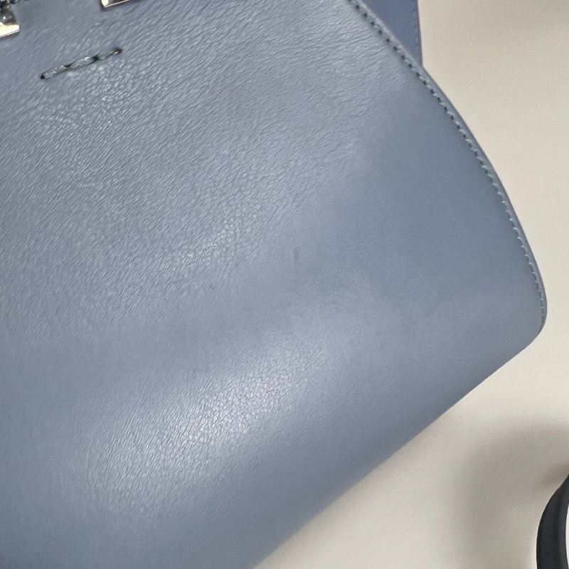 FENDI 淺藍皮革手提肩背包-6