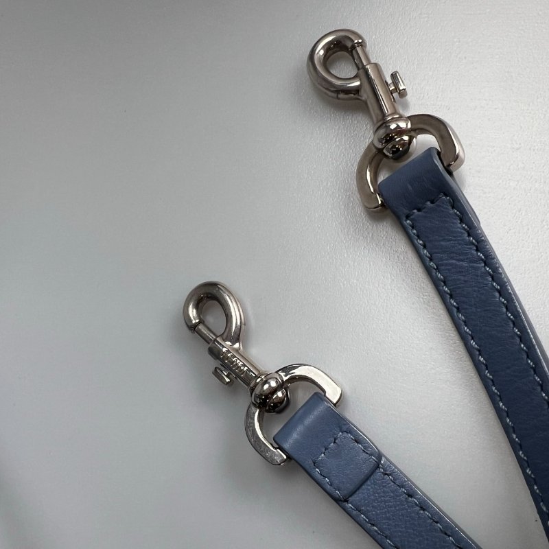 FENDI 淺藍皮革手提肩背包-10