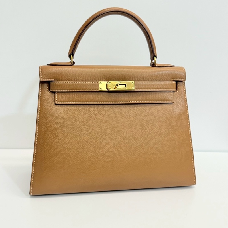 Hermes Kelly28 金棕金 外縫-0