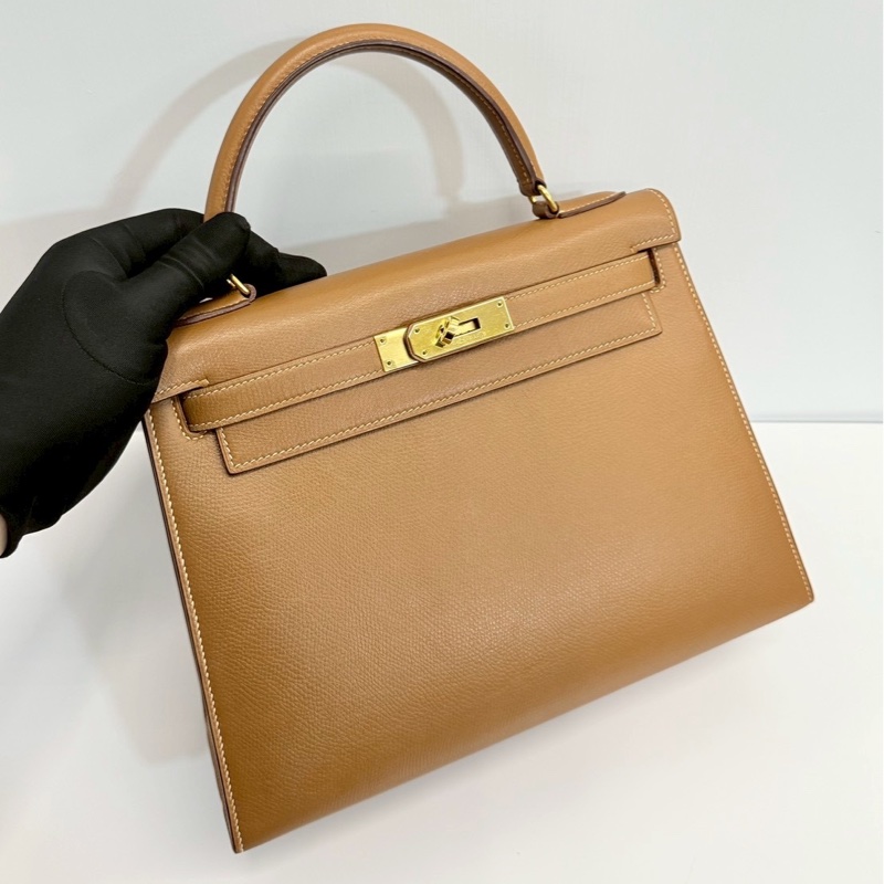 Hermes Kelly28 金棕金 外縫-4