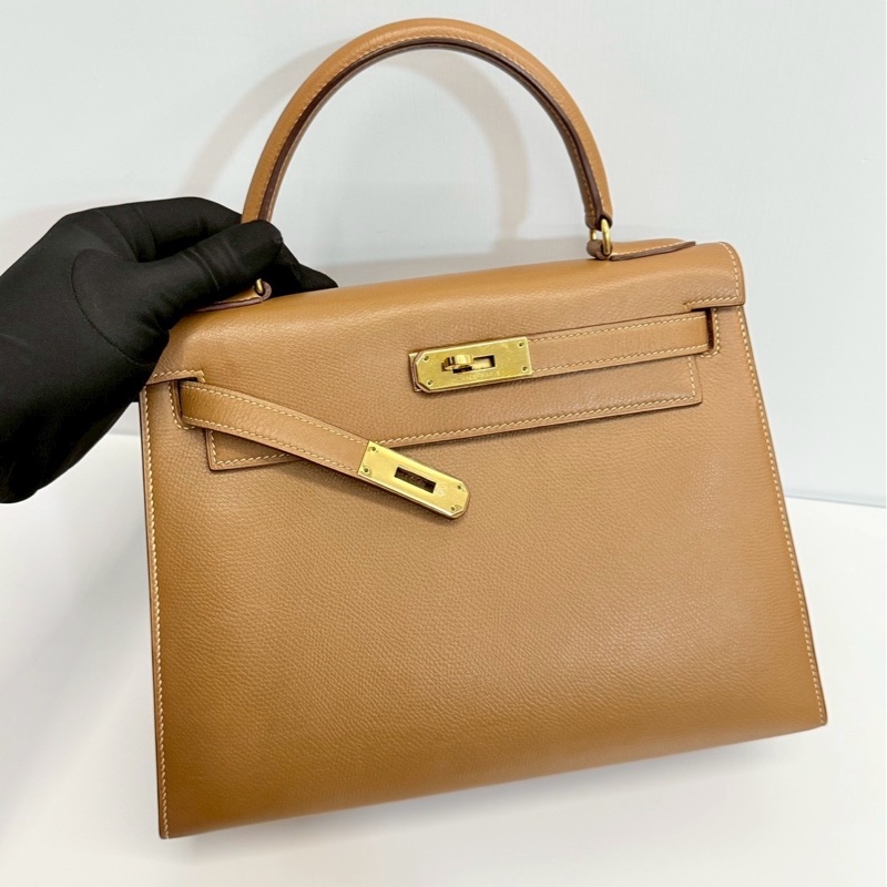 Hermes Kelly28 金棕金 外縫-14