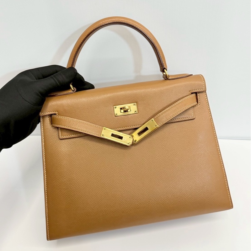 Hermes Kelly28 金棕金 外縫-15