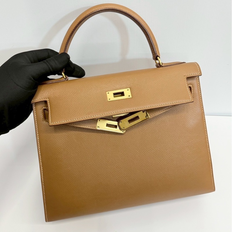 Hermes Kelly28 金棕金 外縫-16