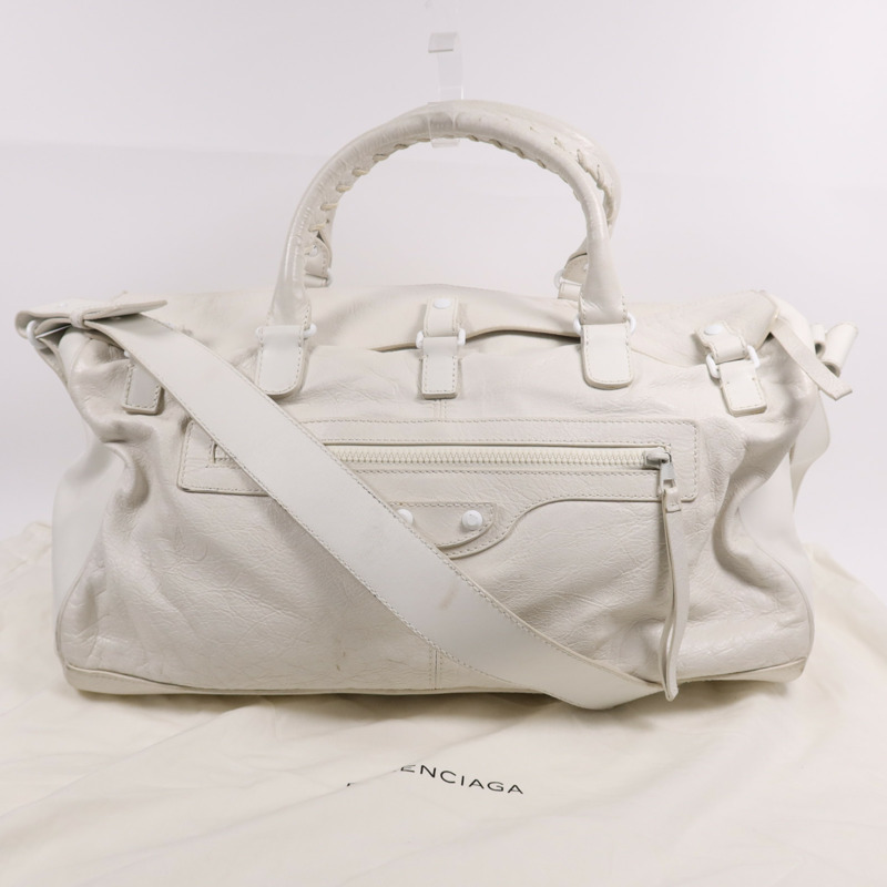 BALENCIAGA 羊皮皮革Squash 2way Duffel Bag手挽肩背兩用袋-3