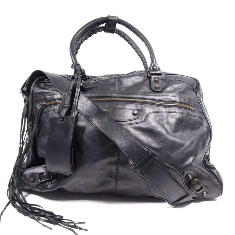 BALENCIAGA 牛皮皮革City Bag金扣手挽袋-0