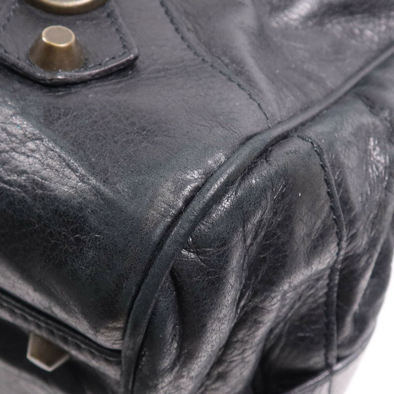 BALENCIAGA 牛皮皮革City Bag金扣手挽袋-4