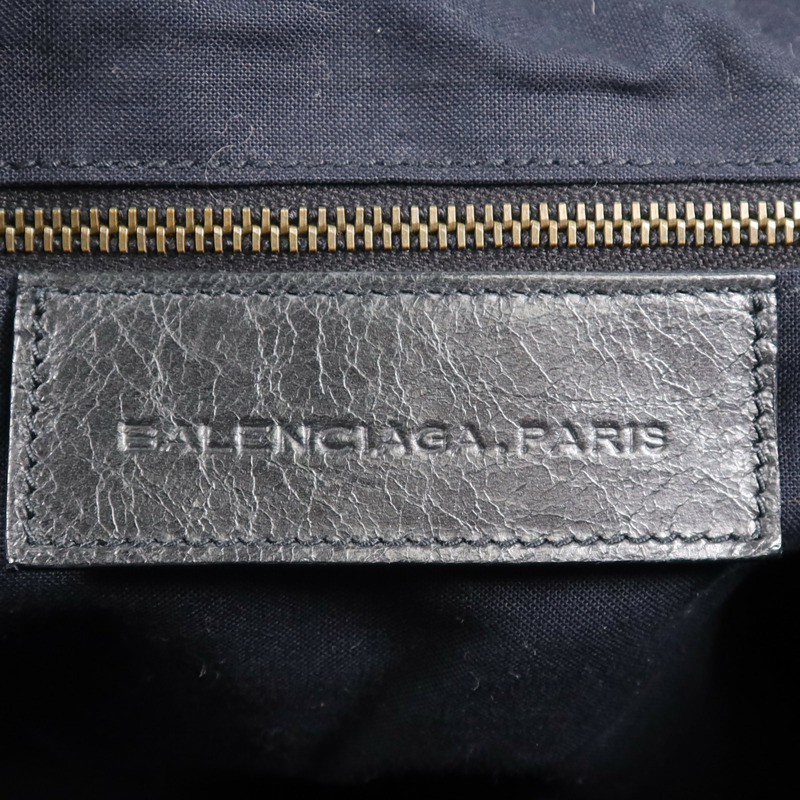 BALENCIAGA 牛皮皮革City Bag金扣手挽袋-12