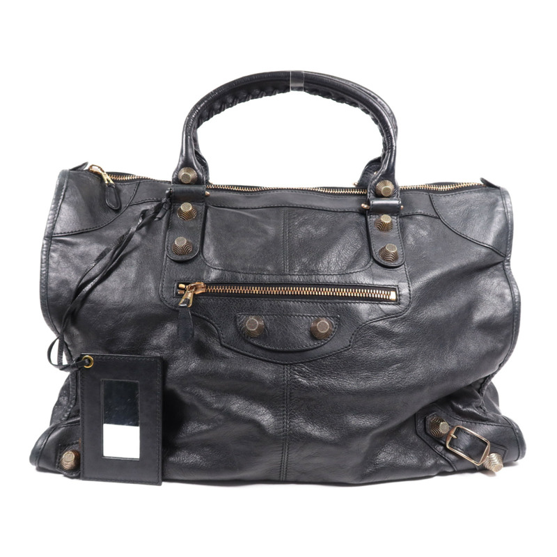 BALENCIAGA 牛皮皮革Giant Weekender Bag金扣手挽袋-3