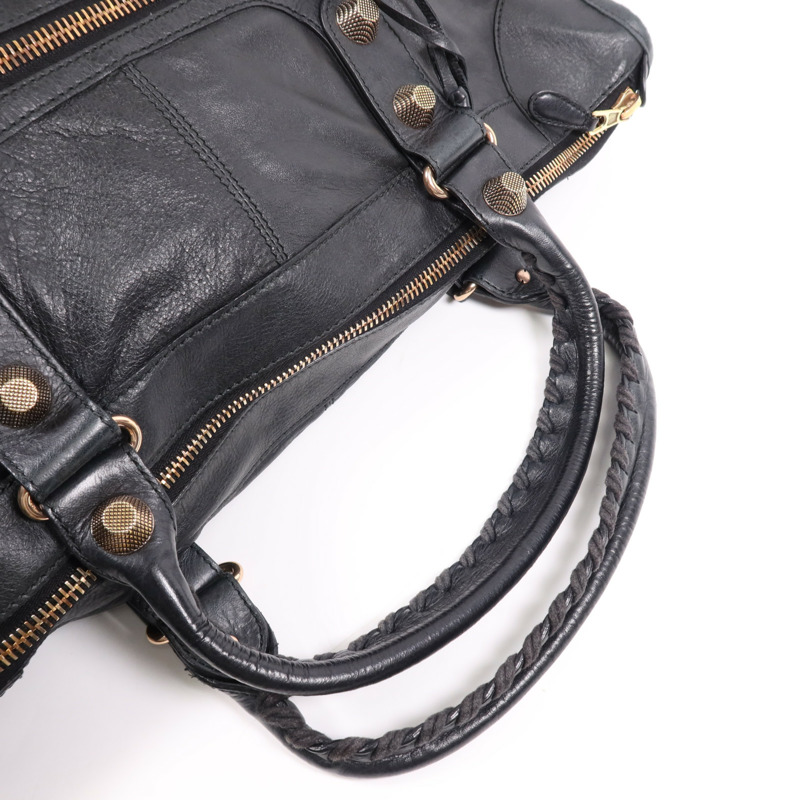 BALENCIAGA 牛皮皮革Giant Weekender Bag金扣手挽袋-9