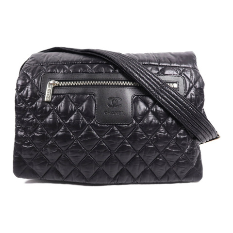 CHANEL 尼龍Coco Cocoon Messenger銀扣肩背袋
