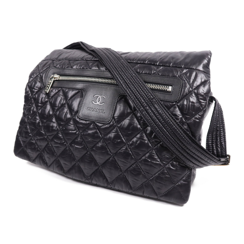 CHANEL 尼龍Coco Cocoon Messenger銀扣肩背袋-2