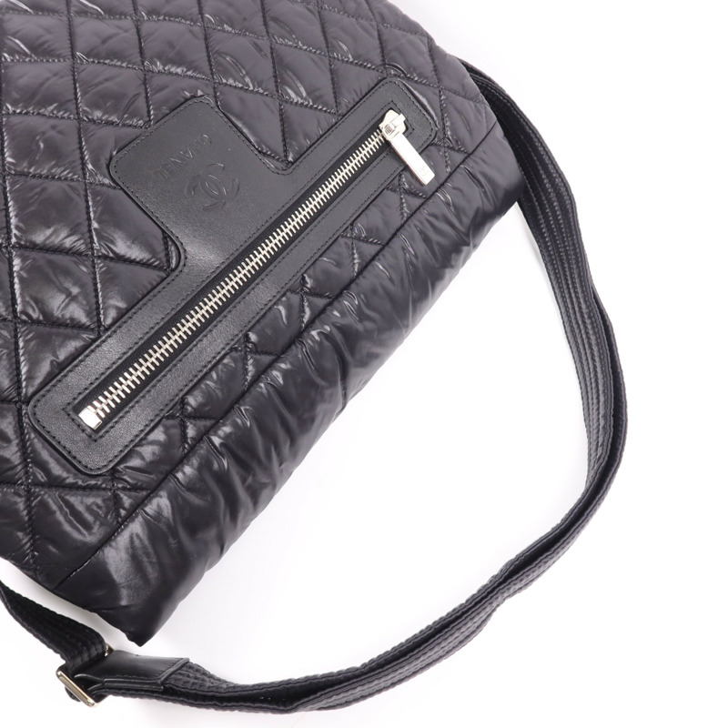 CHANEL 尼龍Coco Cocoon Messenger銀扣肩背袋-6