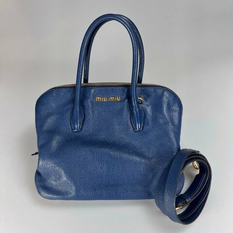 MIUMIU 藍皮革兩用包