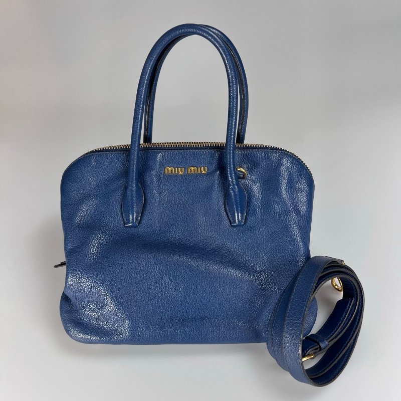 MIUMIU 藍皮革兩用包-0