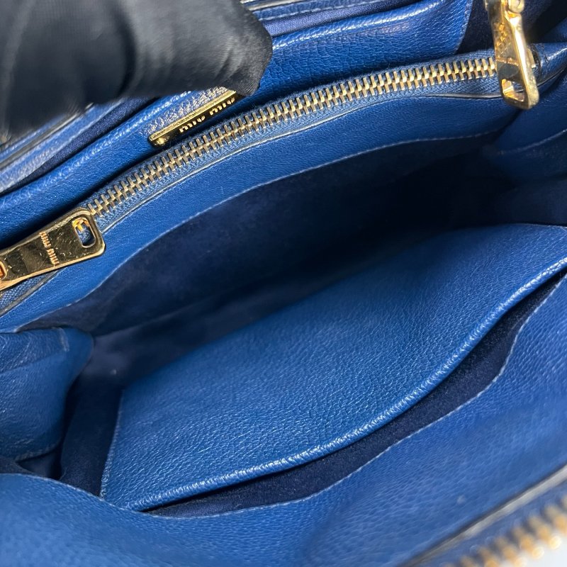 MIUMIU 藍皮革兩用包-6