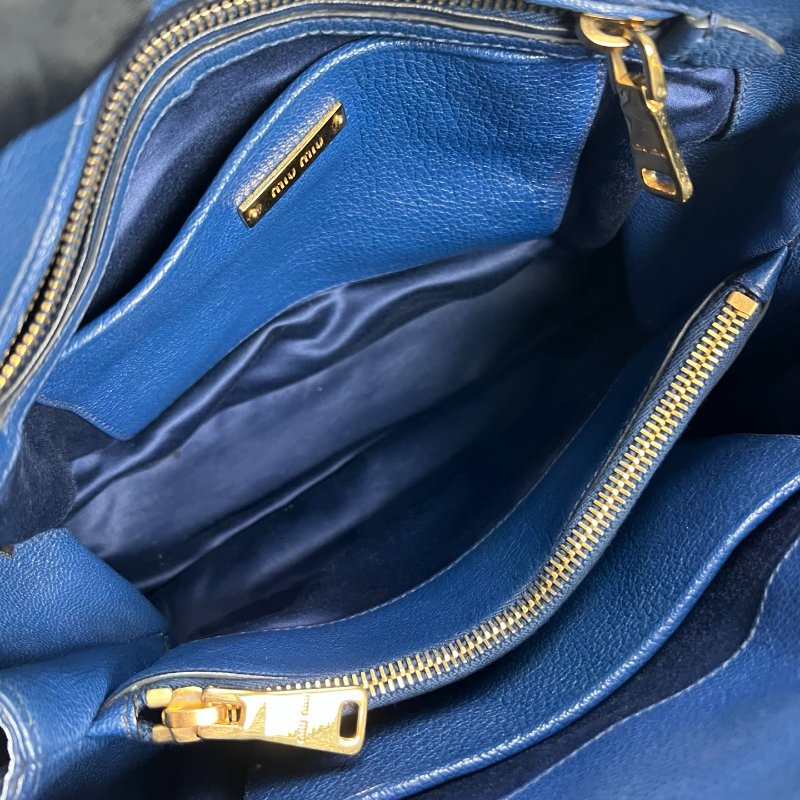 MIUMIU 藍皮革兩用包-7