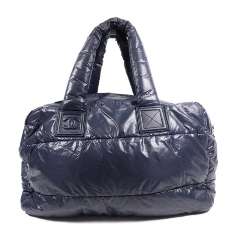 CHANEL 尼龍Coco Cocoon Hand Bag銀扣手挽袋