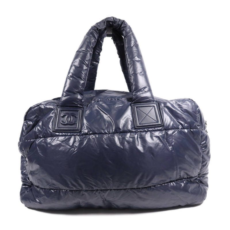 CHANEL 尼龍Coco Cocoon Hand Bag銀扣手挽袋-0