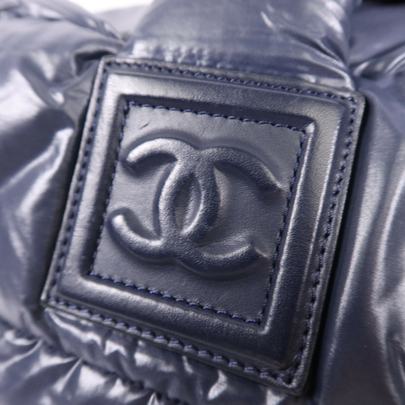 CHANEL 尼龍Coco Cocoon Hand Bag銀扣手挽袋-9