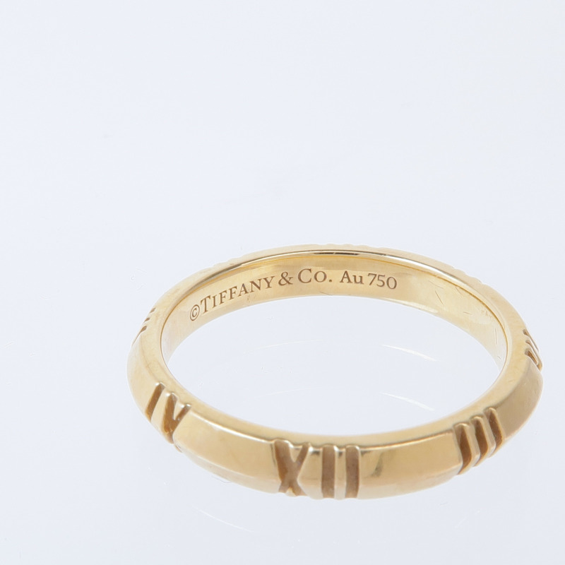 TIFFANY＆CO 18K玫瑰金Atlas X Closed Narrow戒指US#7-4