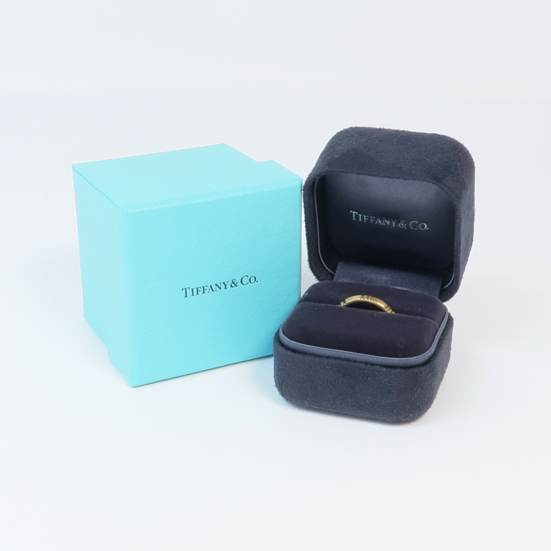 TIFFANY＆CO 18K玫瑰金Atlas X Closed Narrow戒指US#7-7