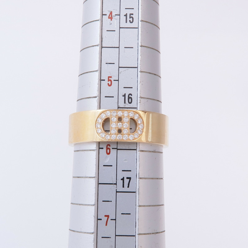 HERMES 18K玫瑰金d'ancre ring鑽石戒指Hermes#51/US#5.75-5