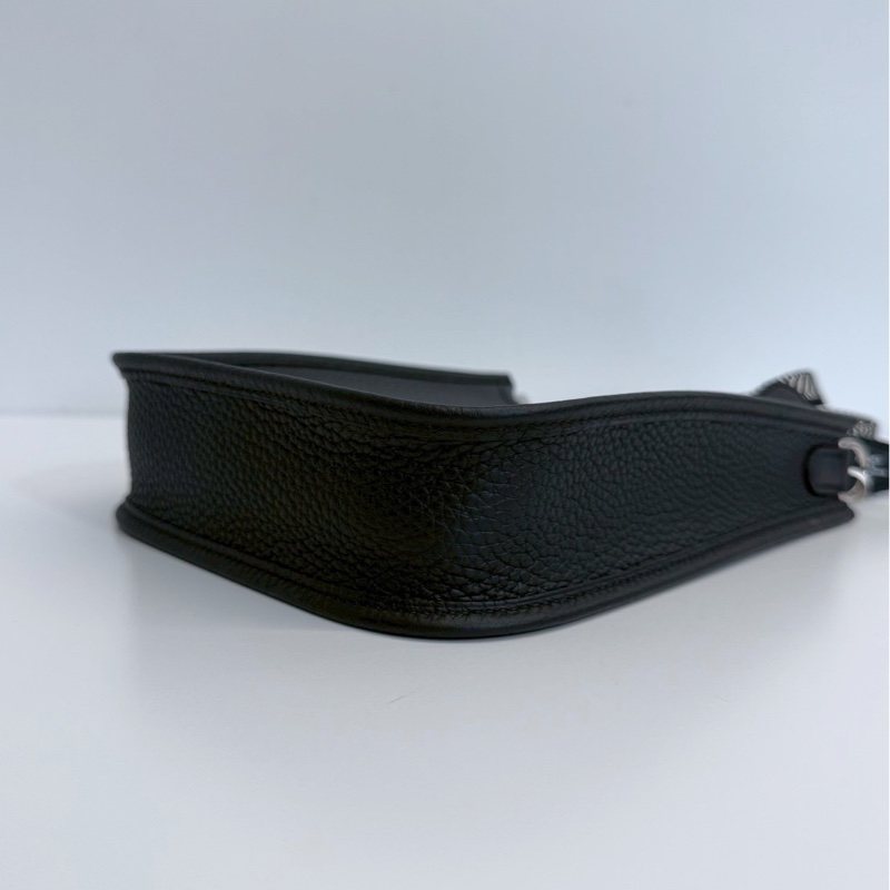 Hermes mini evelyne 黑銀 K刻-9