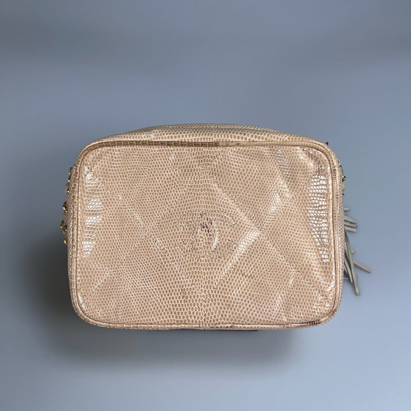 CHANEL VINTAGE 流蘇蜥蜴皮相機包0開-1