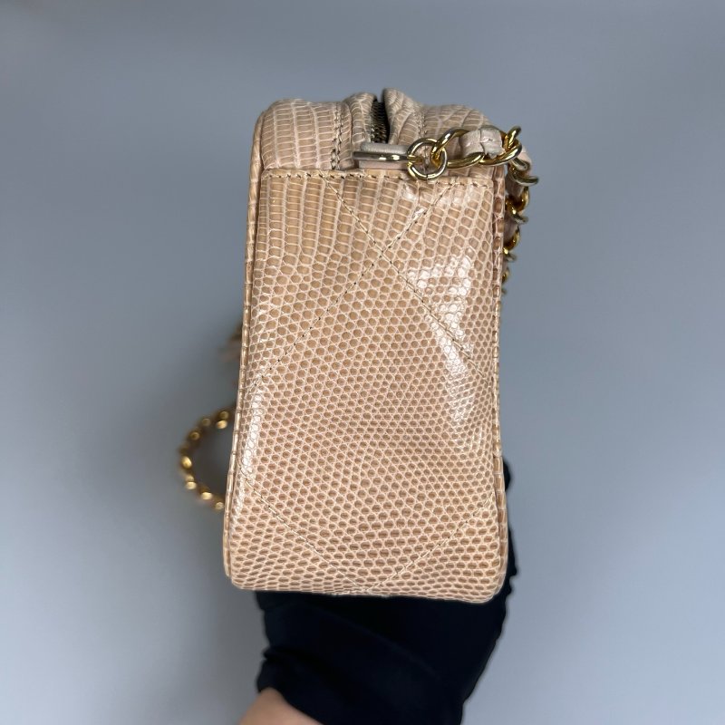 CHANEL VINTAGE 流蘇蜥蜴皮相機包0開-2